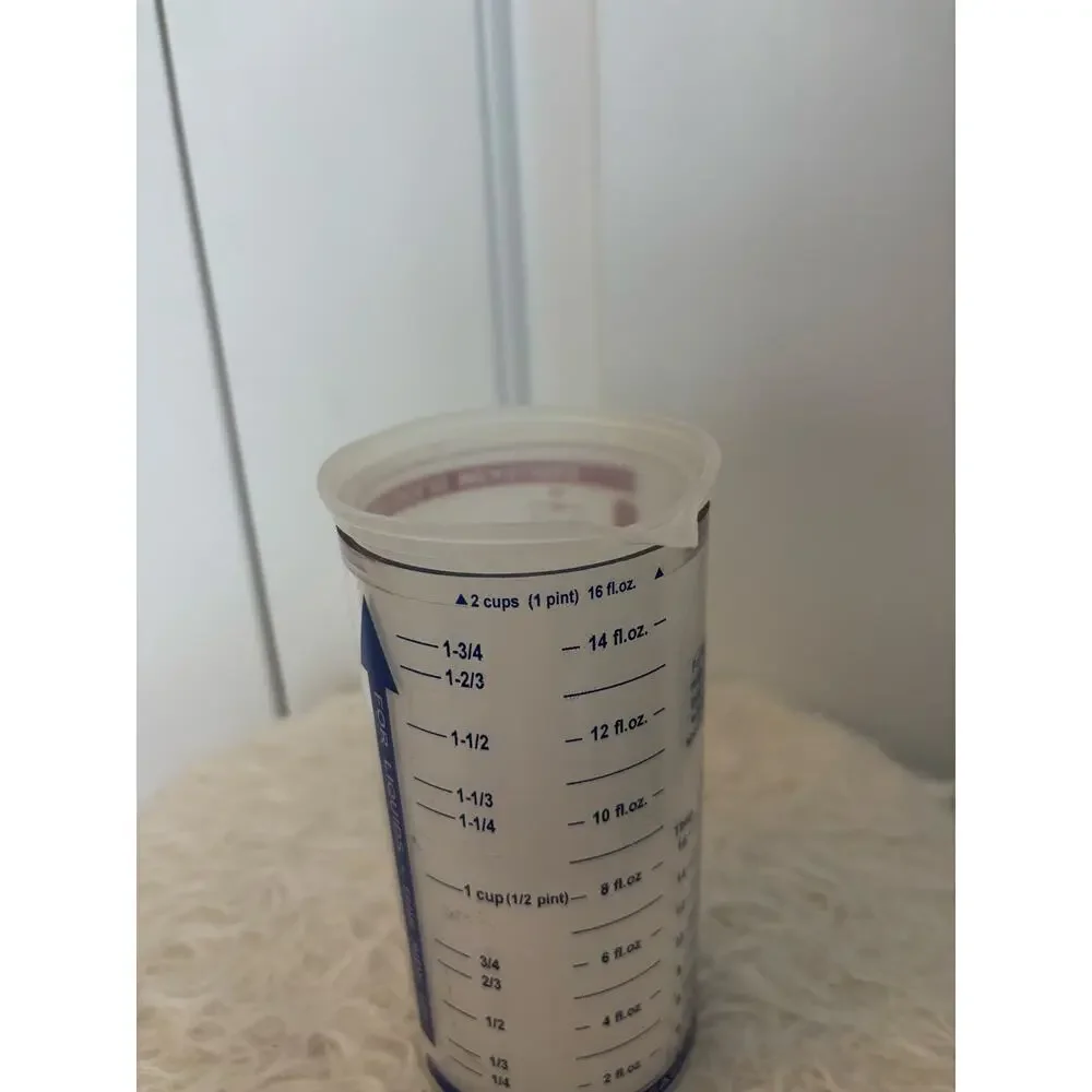 Pampered Chef Measure All 2 Cup Wet Dry 2000 Plastic Adjustable Measuring Cup